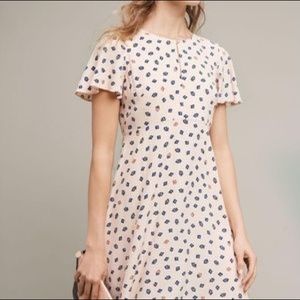 Maeve Pink Flutter Sleeve Dress